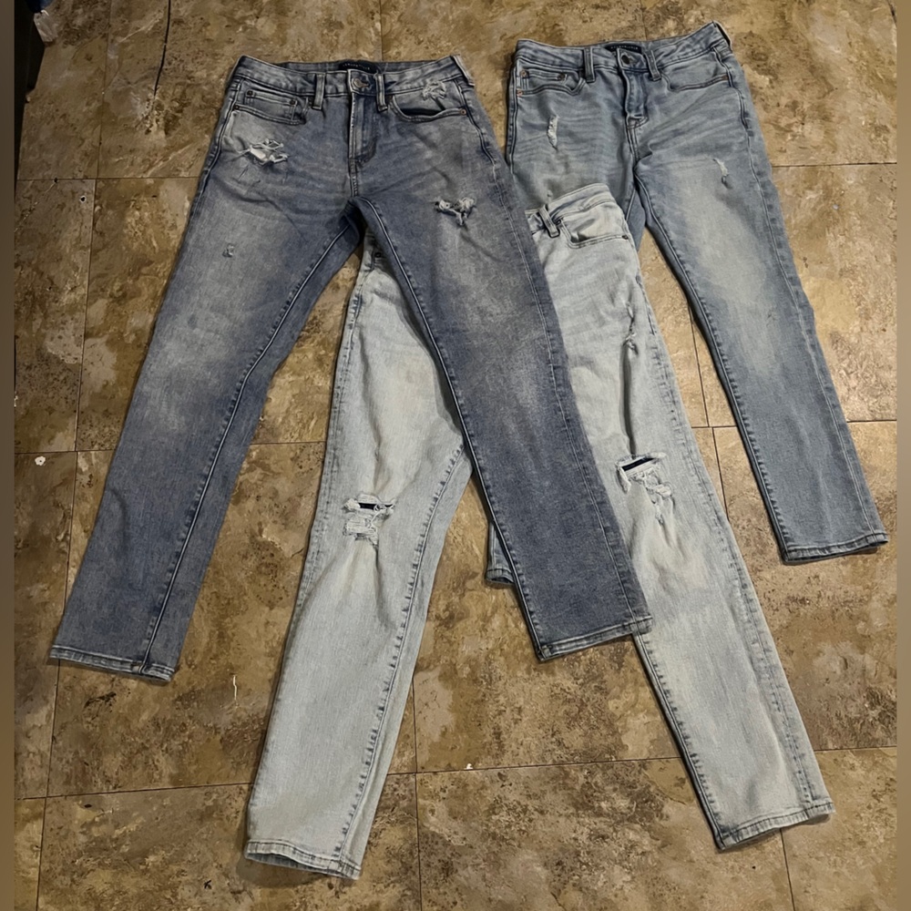 Aeropostale bundle Men's Skinny Jeans - Light and Dark Blue